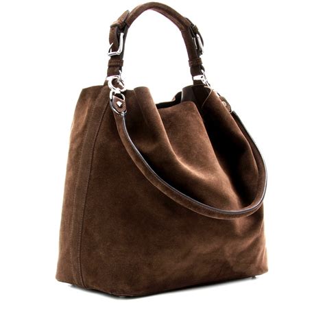 brown suede purse|dark brown suede shoulder bag.